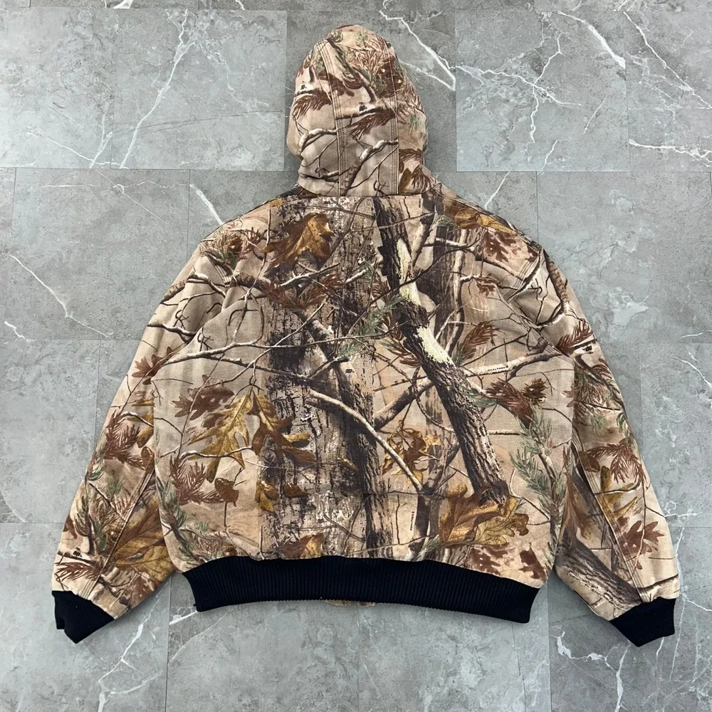 Vintage Carhartt J221 CAP Jacket Mens XL Realtree Camo Hunting Workwear Quilted - Picture 3 of 9